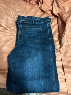 J. Jill Women's Dark Blue Wide Leg Jeans